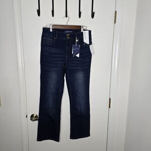 Adrienne Vittadini Margaret Miniboot Dark Blue Women's Jeans Size 10 NWT